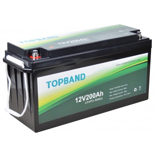 brændstof Markeret leninismen Topband Lithium batteri 12volt 200Ah HEAT kan kobles til 48v