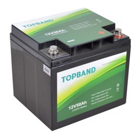Topband Lithium batteri 12volt 50Ah (parallel + serie forbindelse)