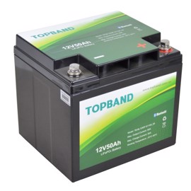 Topband Lithium batteri 12volt 50Ah (Bluetooth)