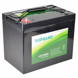 Topband Lithium batteri 12volt 75Ah (parallel + serie forbindelse)