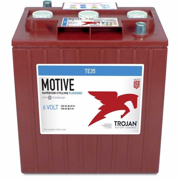 Trojan TE35 Deep cycle blybatteri 6V 245Ah 