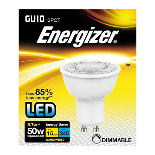 GU10 LED Dæmpbar spot 4,6w 375lumen (50w)