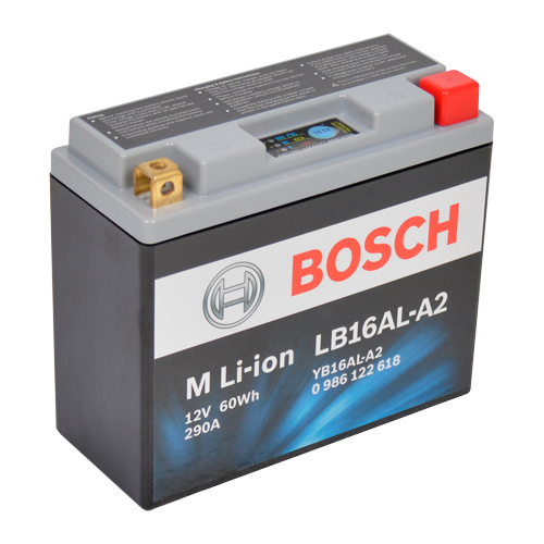 Bosch lithium MC batteri LB16AL-A2 12volt 5Ah +pol til højre