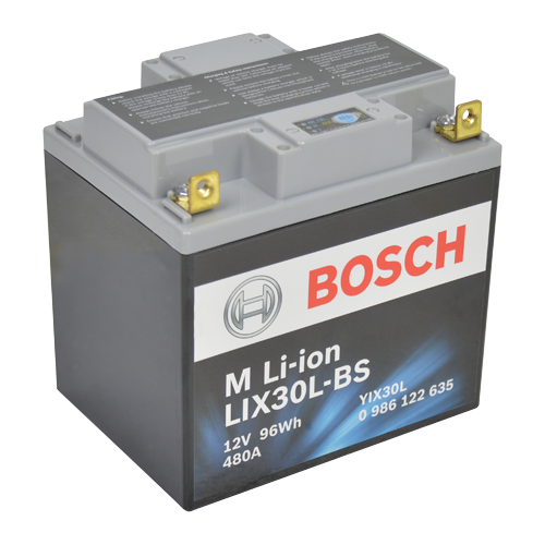 Bosch lithium MC batteri LIX30LBS 12volt 8Ah +pol til højre
