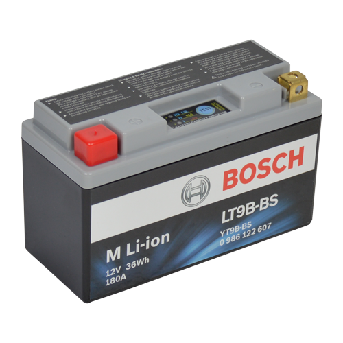 Bosch lithium MC batteri LT9B-BS 12volt 3Ah +pol til Venstre