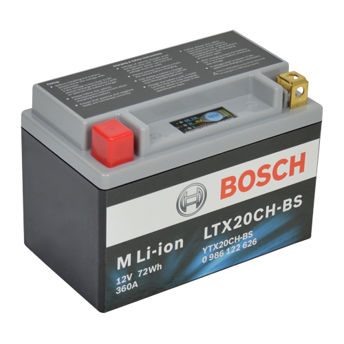 Bosch lithium MC batteri LTX20CH-BS 12volt 6Ah +pol til Venstre