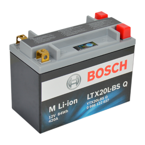 Bosch lithium MC batteri LTX20L-BS 12volt 7Ah +pol til højre