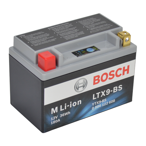 Mob Kalkun Hammer Bosch lithium MC batteri LTX9-BS 12volt 3Ah +pol til Venstre