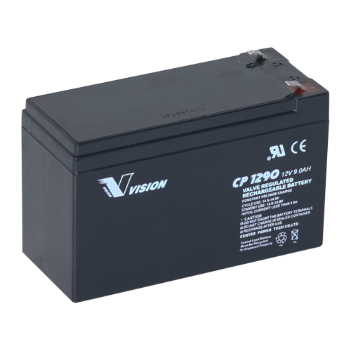 Vision CP1290 Blybatteri 12 volt 9,0Ah (F2 Terminal)
