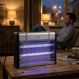 Adler AD 7940 Insektdræber – LED Lampe 9W til 150 m², Sølv/Sort 