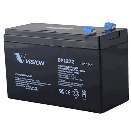 Vision CP1272 Blybatteri 12 volt 7,2Ah
