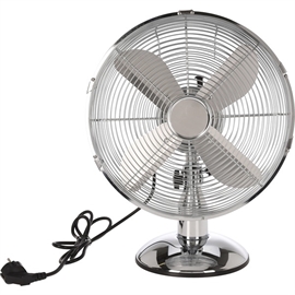 Bordventilator med Horisontal Oscillation, Fane Ø: 33 cm, Kromfarve