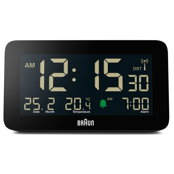 Braun BC10B-DCF Radiostyret Digitalt Vækkeur, Sort
