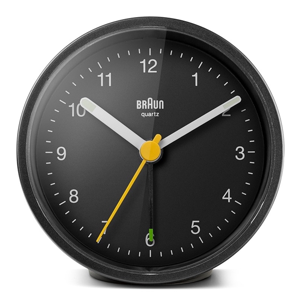 Braun BC12B Analogt Vækkeur med Lys og Snooze, Sort