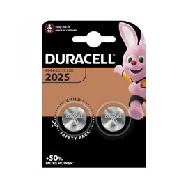 CR2025 3V Duracell Lithium batteri (2stk)