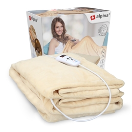 Alpina Elektrisk Varmetæppe 180 x 130 cm – 10 Varmetrin, Elfenben