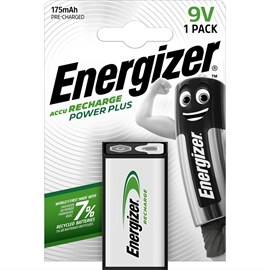 Energizer 9 Volt Genopladeligt batteri 175 mAh