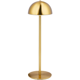 Grundig Trådløs Bordlampe med Touch 32 cm - Guldfarve lampe med rundt hoved