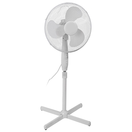 Gulvventilator med Horisontal Oscillation, Fane Ø: 40 cm, Hvid