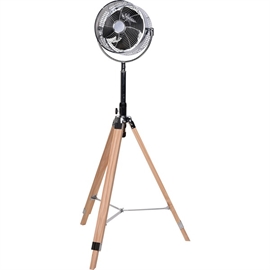 Gulvventilator med 3 Hastigheder, Justerbar Højde: 85 - 135 cm, Sort
