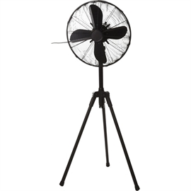 Gulvventilator med ​​​​​​​Horisontal Oscillation, Justerbar Højde: 112 - 155 cm, Sort
