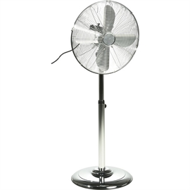 Gulvventilator med Horisontal Oscillation, Justerbar Højde: 120 cm, Kromfarve