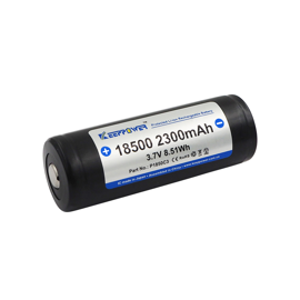 Keeppower 18500 P1850C3 Li Ion batteri 3,6V 2300mAh (Top med knap)
