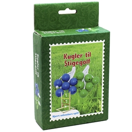 Kugler til Stigegolf 12 Stk. Ekstra Spillekugler, Blå/Grøn