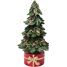 Juletræ med LED, AAA-batterier, Varm Hvid, 27cm