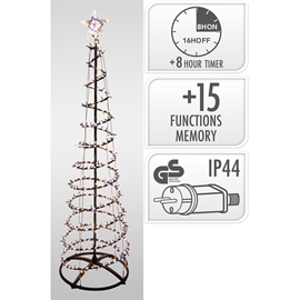 LED Juletræ med Timer 756LED, 210 cm, Hvid/Varm hvid