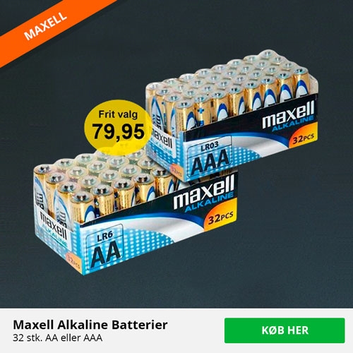 Maxell alkaline batterier