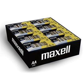 Maxell AA Alkaline Batterier - Borddisplay med 48 x 8-Pak (BATCO)