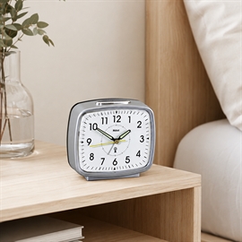 Mebus radio kontrolleret vækkeur - i klassisk retro design