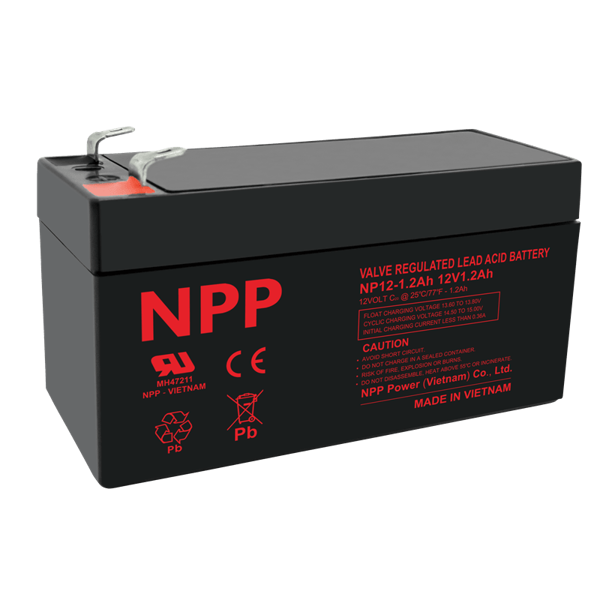 NPP Power AGM Blybatteri 12v 1,2Ah 