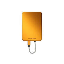 Nitecore POCKET 5 Powerbank 5000mAh Magnetisk med Indbygget USB-C Ladekabel, Orange 