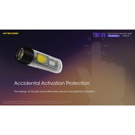 Nitecore TIKI UV Genopladelig Nøgleringslygte med UV Lys 70 lumen 