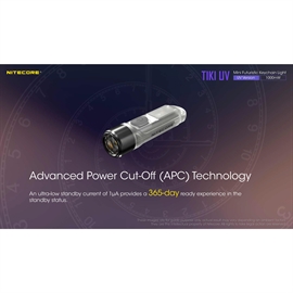 Nitecore TIKI UV Genopladelig Nøgleringslygte med UV Lys 70 lumen 