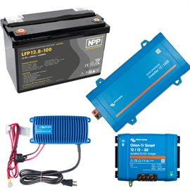 Victron 100Ah Lithium Pakkeløsning m. 1600W Inverter