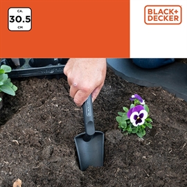 Black & Decker Planteskovl 30,5 cm til Have, Sort/Orange