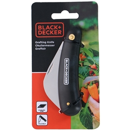 Black & Decker Podekniv – Foldbar Havekniv i Rustfrit Stål, Sort