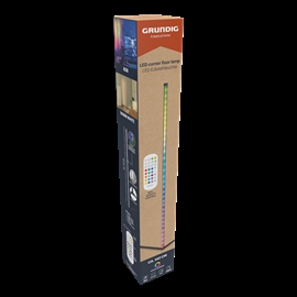 Grundig LED Hjørnelampe 140 cm – Flerfarvet Gulvlampe, Sort