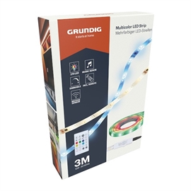 Grundig LED Lysbånd 3 Meter – 270 LED med Sensor, Flerfarvet