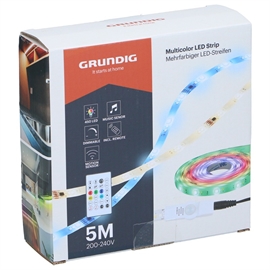 Grundig LED Lysbånd 5 Meter – 450 LED med Sensor, Flerfarvet