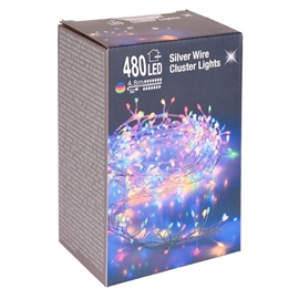 Led Cluster Lyskæde Silverwire 4,8 m 480 LED, Multifarvet 