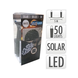 Solar Lyskæde 50 LED 5 m, Hvid