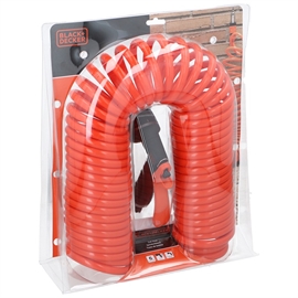 Black & Decker Spiralslange 15 m med Sprøjtepistol, Orange