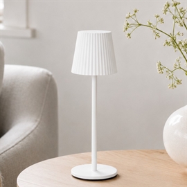 Trådløs Bordlampe Med Touch og Dæmper H: 27 cm, Hvid