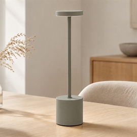 Trådløs Bordlampe med Touch og Dæmper 34 cm, Lys Brun