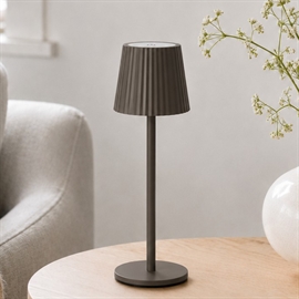 Trådløs Bordlampe Med Touch og Dæmper H: 27 cm, Lys Brun