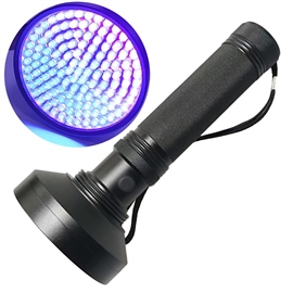 UV Lygte 395 nm - 128 LED, Batteridrevet 6 x AA 